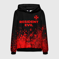 Толстовка-худи мужская Resident Evil - red gradient посередине, цвет: 3D-черный