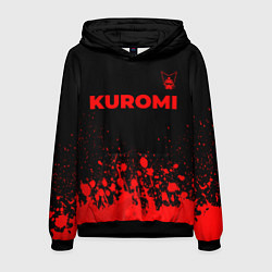 Толстовка-худи мужская Kuromi - red gradient посередине, цвет: 3D-черный