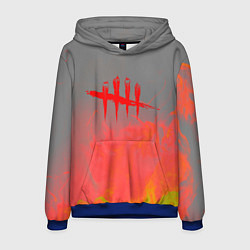 Толстовка-худи мужская Dead by Daylight logo fire, цвет: 3D-синий