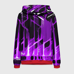 Мужская толстовка Abstract purple stripes on a black background
