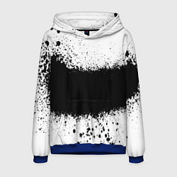 Толстовка-худи мужская Просто краски чёрные, цвет: 3D-синий