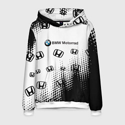 Толстовка-худи мужская BMW x honda pattern, цвет: 3D-белый