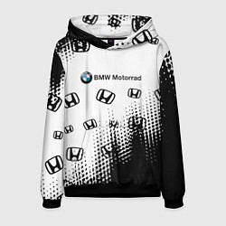 Толстовка-худи мужская BMW x honda pattern, цвет: 3D-черный