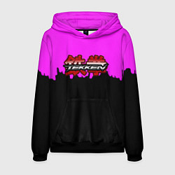 Толстовка-худи мужская Tekken розовая геометрия, цвет: 3D-черный