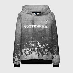 Толстовка-худи мужская Tottenham - grey gradient посередине, цвет: 3D-черный