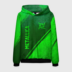 Толстовка-худи мужская Metallica - green gradient вертикально, цвет: 3D-черный