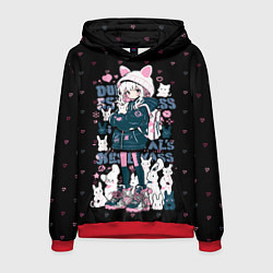 Толстовка-худи мужская Chiaki Nanami Neko, цвет: 3D-красный