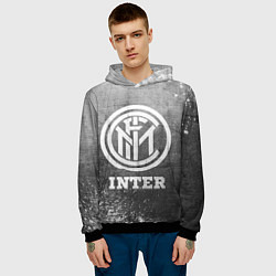 Толстовка-худи мужская Inter - grey gradient, цвет: 3D-черный — фото 2