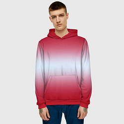 Толстовка-худи мужская Gradient color, цвет: 3D-красный — фото 2