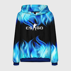 Толстовка-худи мужская CGGO blue flame, цвет: 3D-синий
