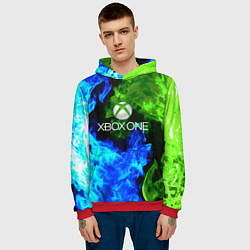 Толстовка-худи мужская Xbox битва огня, цвет: 3D-красный — фото 2