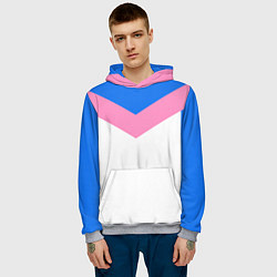 Толстовка-худи мужская В стиле 90-х ретро спортивная, цвет: 3D-меланж — фото 2