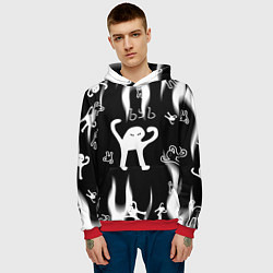 Толстовка-худи мужская Ъуъ съука mem, цвет: 3D-красный — фото 2