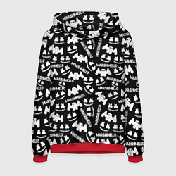 Толстовка-худи мужская Marshmello pattern music, цвет: 3D-красный