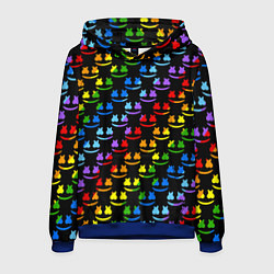 Толстовка-худи мужская Marshmello pattern neon, цвет: 3D-синий