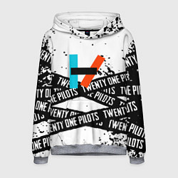 Толстовка-худи мужская Twenty one pilots rock, цвет: 3D-меланж