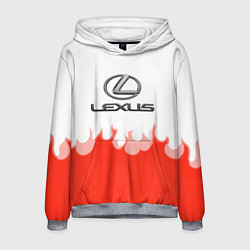 Толстовка-худи мужская Lexus fire, цвет: 3D-меланж