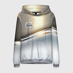 Толстовка-худи мужская Volvo жёлтый метал, цвет: 3D-меланж