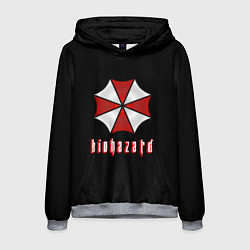 Толстовка-худи мужская Biohazard logo, цвет: 3D-меланж