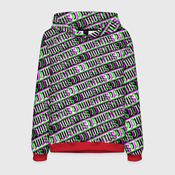 Толстовка-худи мужская Juventus glitch pattern, цвет: 3D-красный