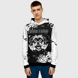Толстовка-худи мужская Crystal Castles рок пес, цвет: 3D-черный — фото 2