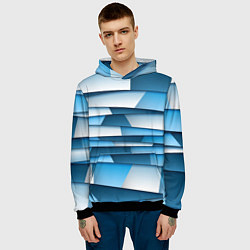Толстовка-худи мужская Geometry line, цвет: 3D-черный — фото 2