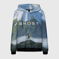 Толстовка-худи мужская Ацу на коне Ghost of Yotei, цвет: 3D-черный