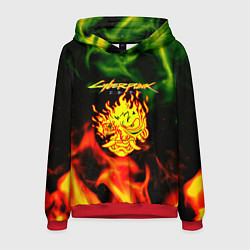 Толстовка-худи мужская Cyberpunk 2077 fere steel, цвет: 3D-красный