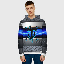 Толстовка-худи мужская Doom metal, цвет: 3D-белый — фото 2