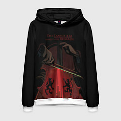 Толстовка-худи мужская The Lannister send their Regards game of thrones, цвет: 3D-белый