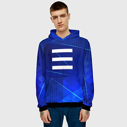 Толстовка-худи мужская OneRepublic blue poly, цвет: 3D-черный — фото 2