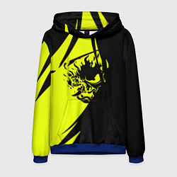 Толстовка-худи мужская Cyberpunk 2077 тексутар, цвет: 3D-синий