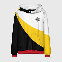 Толстовка-худи мужская Мы русские с нами Бог малый черный кцк Николай II, цвет: 3D-красный