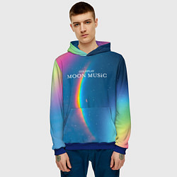 Толстовка-худи мужская Moon music Coldplay, цвет: 3D-синий — фото 2