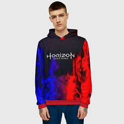 Толстовка-худи мужская Horizon: Zero Dawn flame steel, цвет: 3D-красный — фото 2