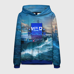 Толстовка-худи мужская War Thunder ship, цвет: 3D-синий