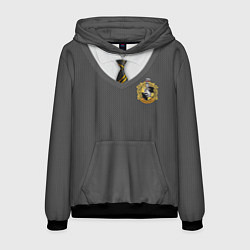 Толстовка-худи мужская Форма Пуффендуя, цвет: 3D-черный