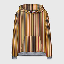 Толстовка-худи мужская Полосатость, цвет: 3D-меланж