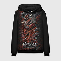 Толстовка-худи мужская Venom vs Carnage, цвет: 3D-черный