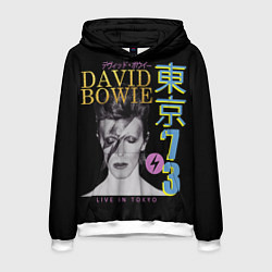 Толстовка-худи мужская David Bowie - Tokyo 1973, цвет: 3D-белый