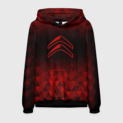 Толстовка-худи мужская Citroen red poly, цвет: 3D-черный