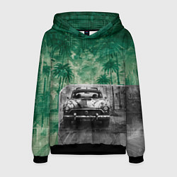 Толстовка-худи мужская Ретроавтомобиль, цвет: 3D-черный