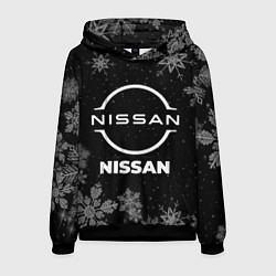 Толстовка-худи мужская Снежный Nissan, цвет: 3D-черный
