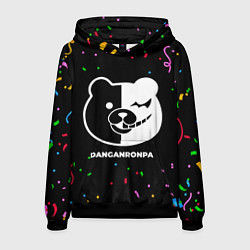 Толстовка-худи мужская Danganronpa конфети, цвет: 3D-черный