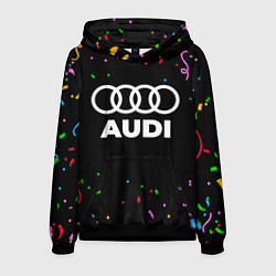 Толстовка-худи мужская Audi конфети, цвет: 3D-черный
