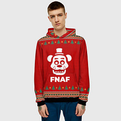 Толстовка-худи мужская FNAF new year, цвет: 3D-черный — фото 2