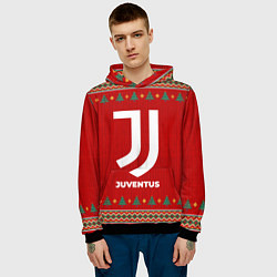 Толстовка-худи мужская Juventus new year, цвет: 3D-черный — фото 2
