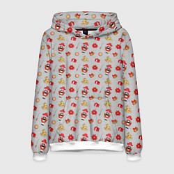 Толстовка-худи мужская Щелкунчик и игрушки, цвет: 3D-белый