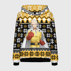 Толстовка-худи мужская One-Punch Man sweater, цвет: 3D-черный