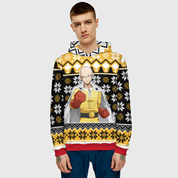 Толстовка-худи мужская One-Punch Man sweater, цвет: 3D-красный — фото 2